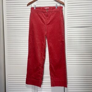 LOFT Straight Boot Orange Corduroy Pants Size 28/6